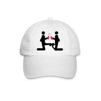 liebe paar fick 1 - Casquette classique - blanc/blanc - Devant