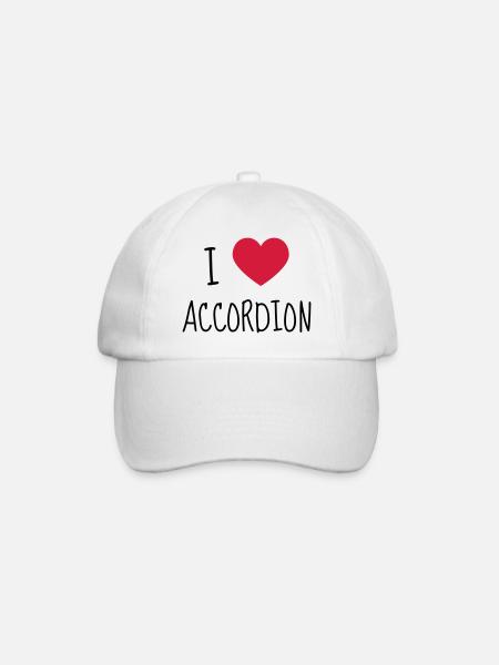 Akkordeon Akkordeonist Musik Musiker Musikerin - Baseballkappe - Weiß/Weiß