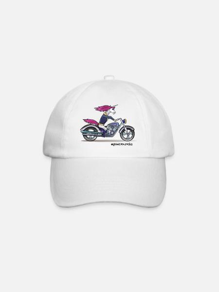 Badass motorcycle unicorn - myunicorn.rocks - Casquette classique - blanc/blanc