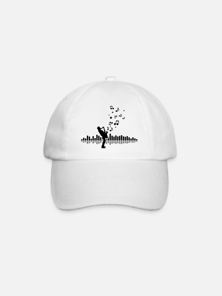 Musik - Musiker Jazz - Baseballkappe - Weiß/Weiß
