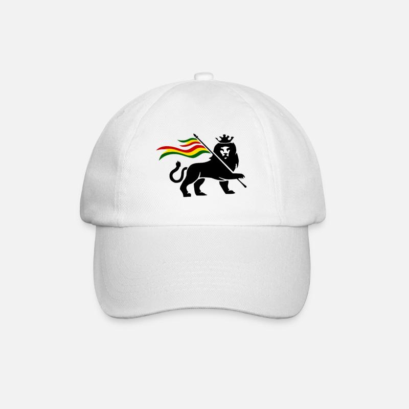Lion drapeau Rasta - Casquette classique - blanc/blanc