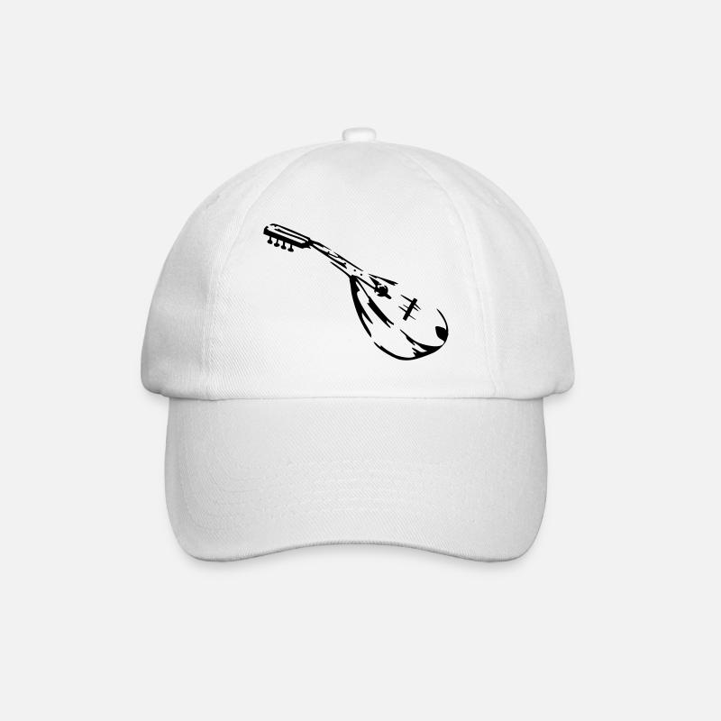 mandoline musiker - Baseballkappe - Weiß/Weiß