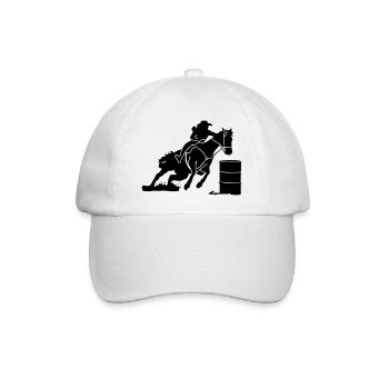 Equestrian Western Riding - Barrel Race - Baseball Cap - white/white - Front