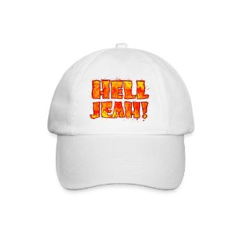Hell Jeah! (lettrage) - Casquette classique - blanc/blanc - Devant