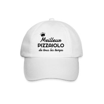 Pizza / Pizzaiolo / Pizza Chef / Pizzachef - Baseball Cap - white/white - Front