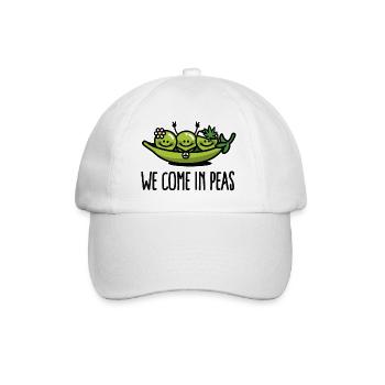 We come in peas / peace - Baseballkappe - Weiß/Weiß - Vorne