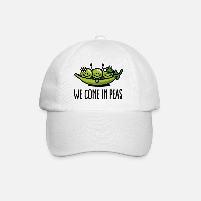 We come in peas / peace - Casquette classique - blanc/blanc