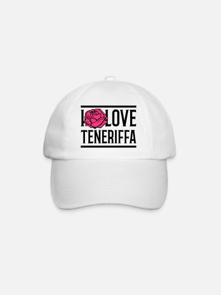 i love teneriffa - Baseballkappe - Weiß/Weiß