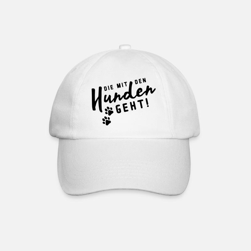 die mit den hunden geht - Baseballkappe - Weiß/Weiß