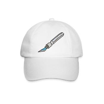 Cutter Japanese knife scalpel - Baseball Cap - white/white - Front