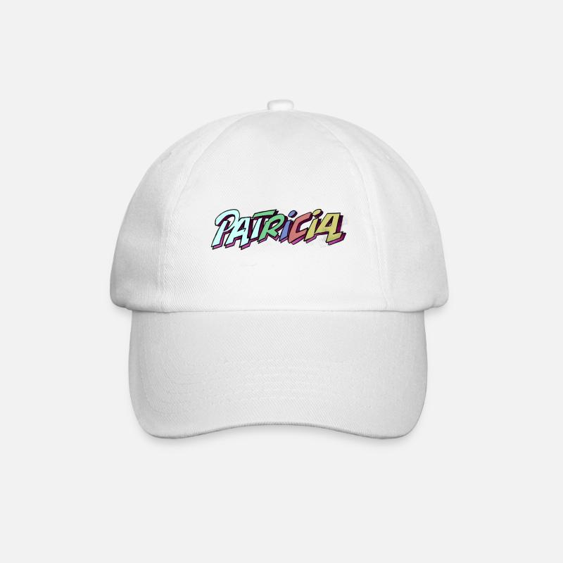 patricia graffiti name - Baseball Cap - white/white