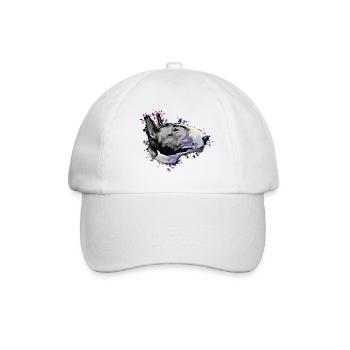 Miniature Bull Terrier Comic 4 - Baseball Cap - white/white - Front