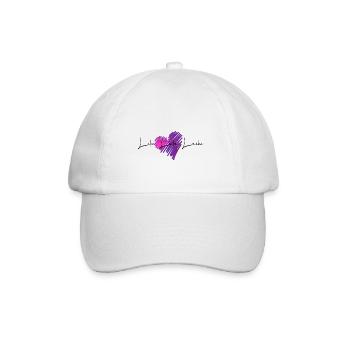 Vive - Amour - Rire - Casquette classique - blanc/blanc - Devant