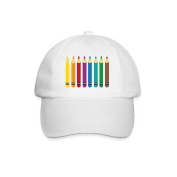 colored pencils - Baseball Cap - white/white - Front