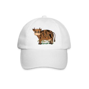 Kuh - Baseballkappe - Weiß/Weiß - Vorne