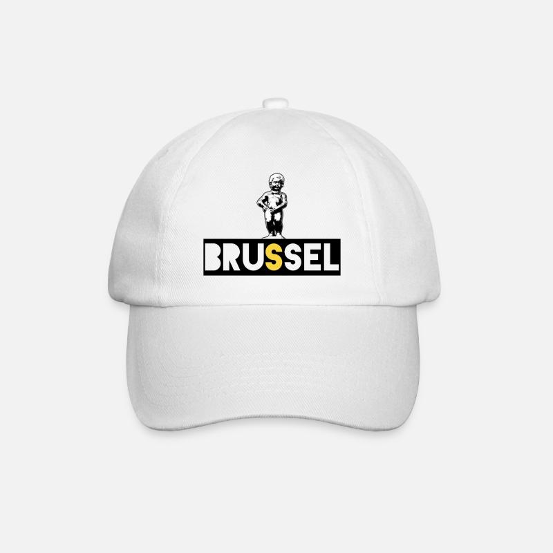 Brüssel Manneken Pis - Baseballkappe - Weiß/Weiß