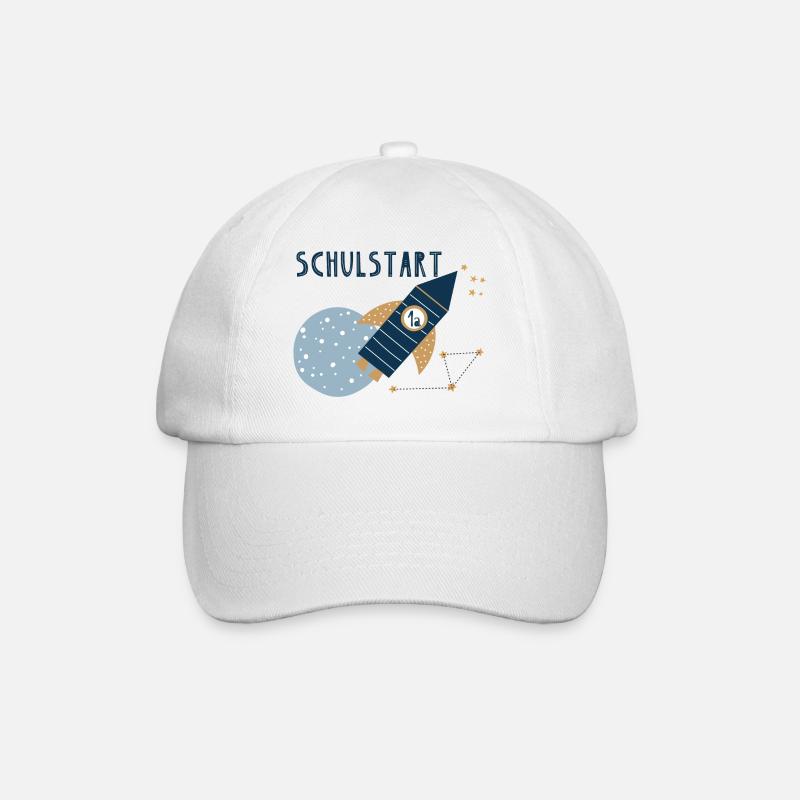 Schulstart Rakete 1a - Baseballkappe - Weiß/Weiß