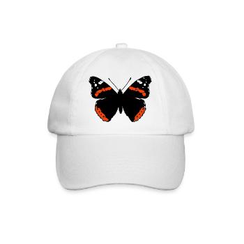 Admiral Butterfly - Baseball Cap - white/white - Front