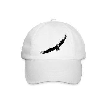 Fliegender Adler - Baseballkappe - Weiß/Weiß - Vorne