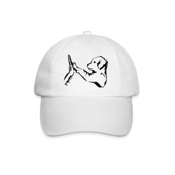 chien donne 5 - haut cinq - Casquette classique - blanc/blanc - Devant
