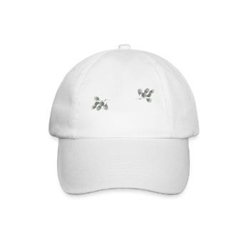 Eukalyptus Watercolor blanko ***PERSONALISIERBAR** - Baseballkappe - Weiß/Weiß - Vorne