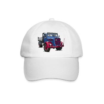 LKW Oldtimer - Baseballkappe - Weiß/Weiß - Vorne