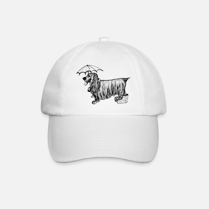 Cocker spaniel - Casquette classique - blanc/blanc