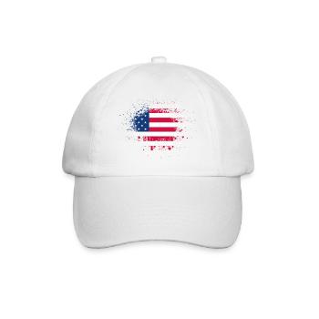 USA Flag Blob America Stars & Stripes Patriot - Casquette classique - blanc/blanc - Devant