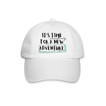 It's time for a new adventure / Geschenkidee - Baseball Cap - white/white - Front