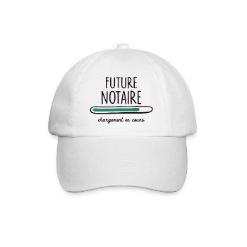 FUTURE NOTAIRE Geschenk Diplom Abschluss des Studiums - Baseballkappe - Weiß/Weiß - Vorne