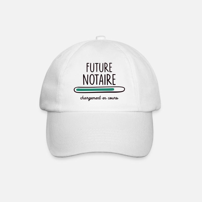 FUTURE NOTAIRE cadeau diplôme fin des études - Casquette classique - blanc/blanc