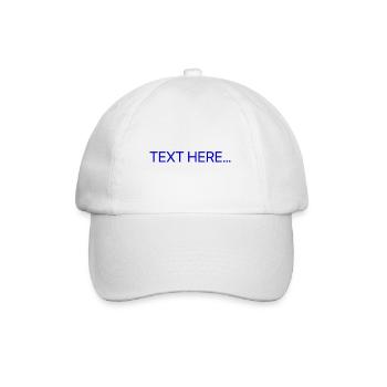 Texte brut Texte bleu Imprimé - Casquette classique - blanc/blanc - Devant