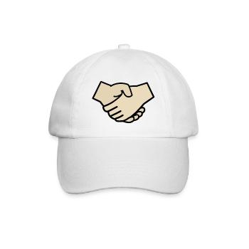 Handshake - Baseball Cap - white/white - Front