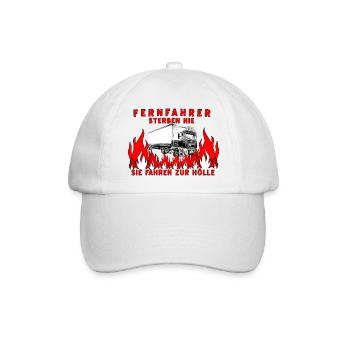 Long-distance drivers - Baseball Cap - white/white - Front
