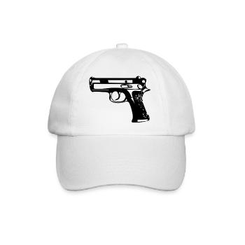 Gun - Baseball Cap - white/white - Front