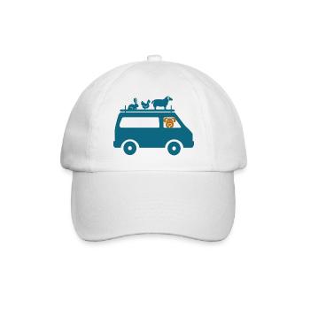 Van animaux - Casquette classique - blanc/blanc - Devant