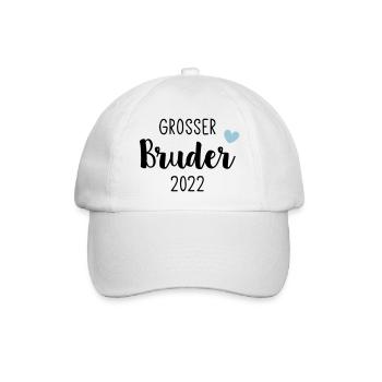 Großer Bruder 2022 / Big Brother 2022 / Herz - Baseballkappe - Weiß/Weiß - Vorne