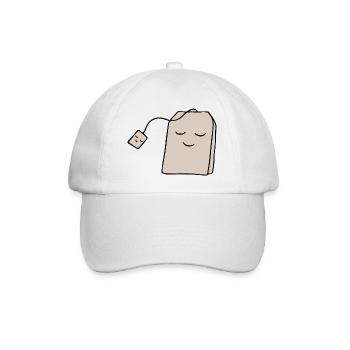 Tea gaphic - Baseball Cap - white/white - Front