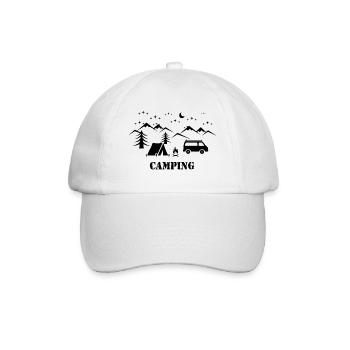 Outdoor Camping love - Baseball Cap - white/white - Front