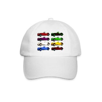 Oldtimer - Colours of cars - Baseballkappe - Weiß/Weiß - Vorne
