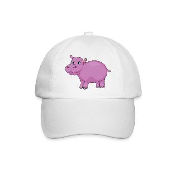 hippo cartoon - Casquette classique - blanc/blanc - Devant