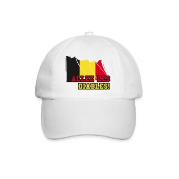 BELGIEN FANS by The Manzanita´s - Baseballkappe - Weiß/Weiß - Vorne