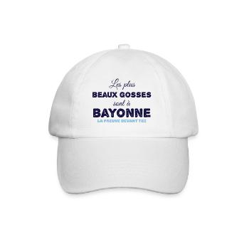 Les plus beaux gosses sont à bayonne - Casquette classique - blanc/blanc - Devant
