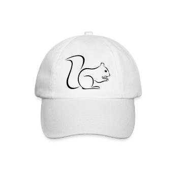 Eichhörnchen - Baseballkappe - Weiß/Weiß - Vorne