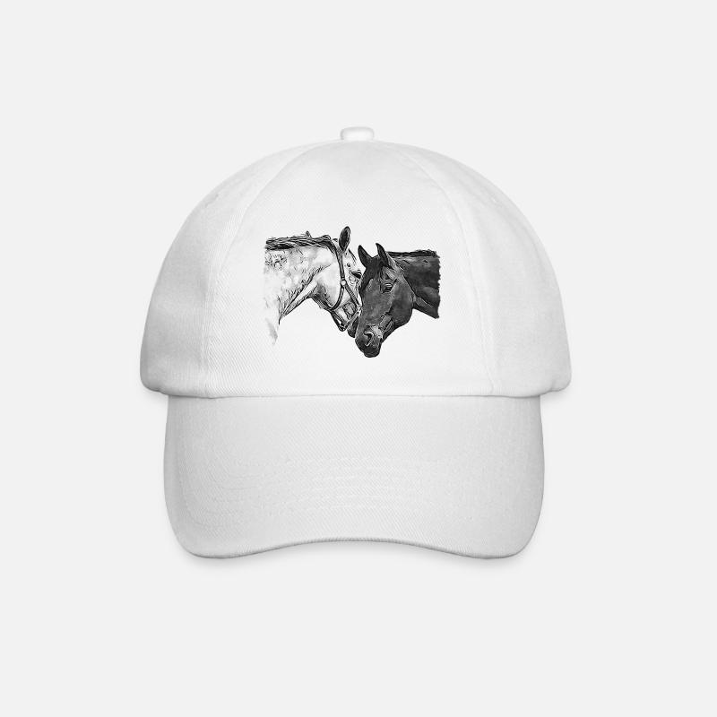 Moisissures et rappeur Amis des chevaux (DDP) - Casquette classique - blanc/blanc