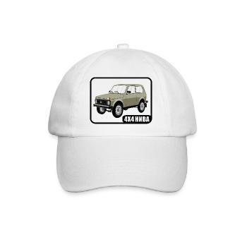 Ladaa Niviaa 4x4 Geländewagen Offroad legende - Baseballkappe - Weiß/Weiß - Vorne