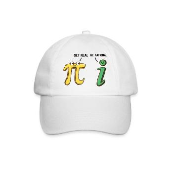 Cadeau d'enseignant amusant Get Real Be Rational - Casquette classique - blanc/blanc - Devant