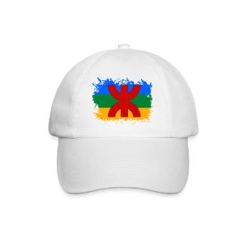 North African Amazigh Berber flag - Baseball Cap - white/white - Front