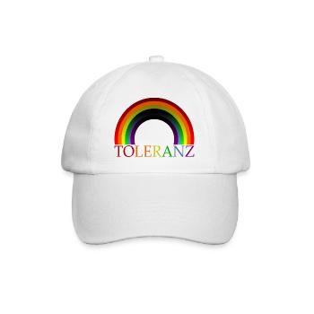TOLERANZ REGENBOGENFAHNE DIVERSITÄT VIELFALT - Baseballkappe - Weiß/Weiß - Vorne