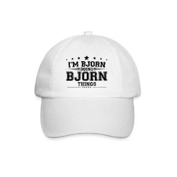 Ich bin Björn, der Björn-Dinge tut - Baseballkappe - Weiß/Weiß - Vorne